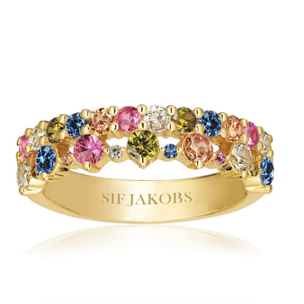 NEW - SIF JAKOBS JEWELLERY
Ring Livingo 18K gold plated multi colored